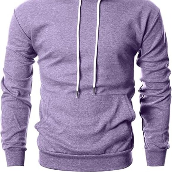 Men's Slim Fit Pullover Hoodie Sweatshirt Lightweight Long Sleeve Size 2XL - Picture 2 of 6